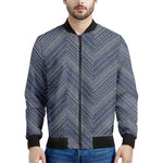 Native Denim Jeans Pattern Print Men's Bomber Jacket
