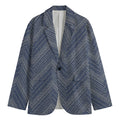 Native Denim Jeans Pattern Print Men's Cotton Blazer