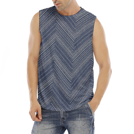 Native Denim Jeans Pattern Print Men's Fitness Tank Top