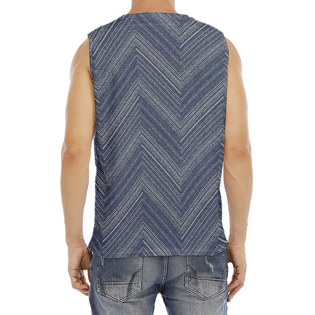 Native Denim Jeans Pattern Print Men's Fitness Tank Top
