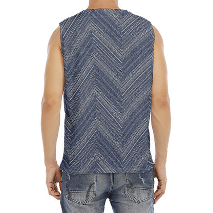Native Denim Jeans Pattern Print Men's Fitness Tank Top