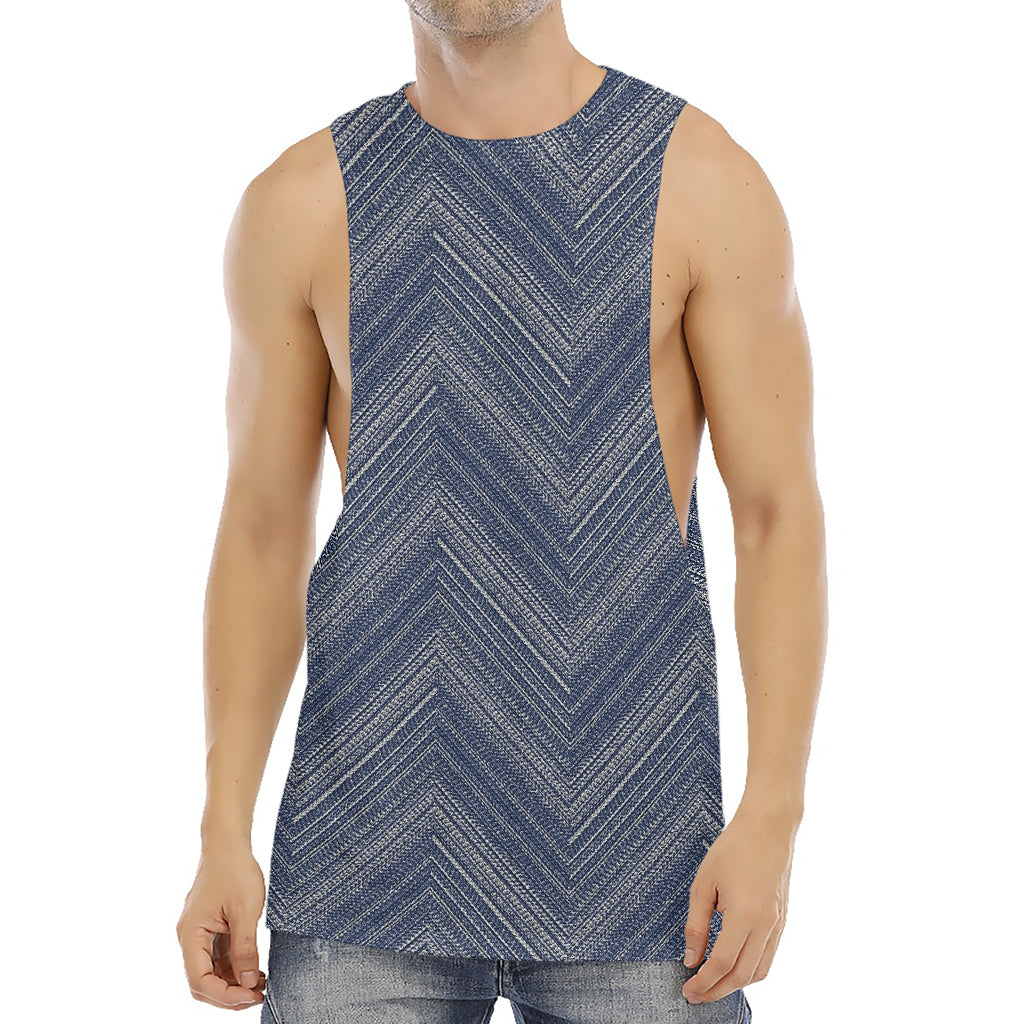 Native Denim Jeans Pattern Print Men's Muscle Tank Top