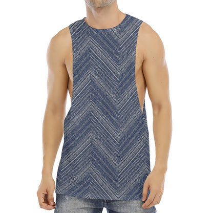 Native Denim Jeans Pattern Print Men's Muscle Tank Top