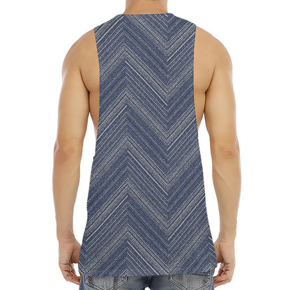 Native Denim Jeans Pattern Print Men's Muscle Tank Top
