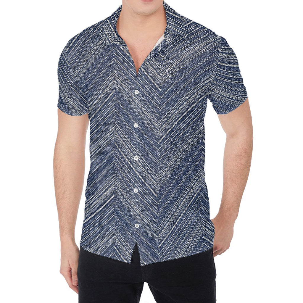 Native Denim Jeans Pattern Print Men's Shirt