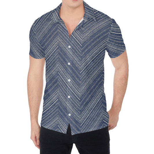 Native Denim Jeans Pattern Print Men's Shirt