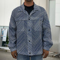 Native Denim Jeans Pattern Print Men's Shirt Jacket