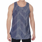 Native Denim Jeans Pattern Print Men's Velvet Tank Top