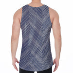 Native Denim Jeans Pattern Print Men's Velvet Tank Top