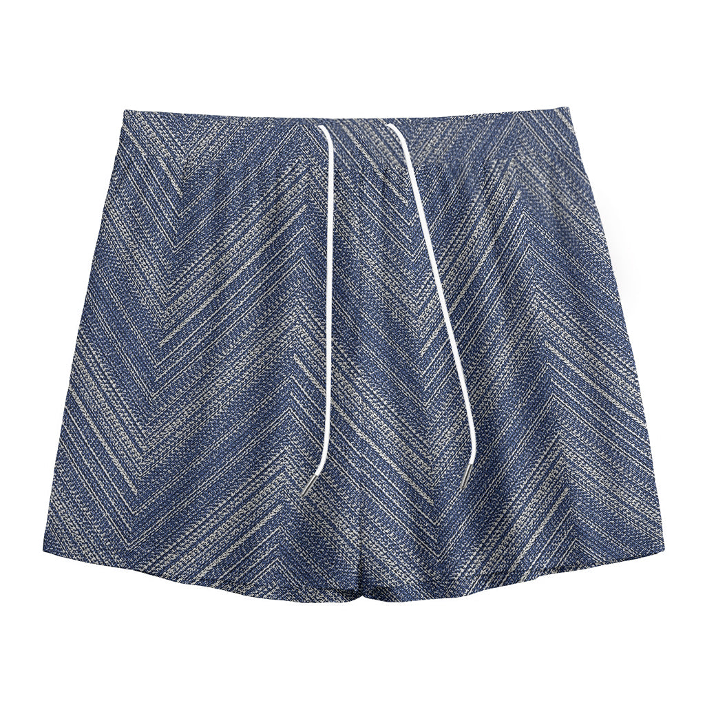 Native Denim Jeans Pattern Print Mesh Shorts