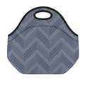 Native Denim Jeans Pattern Print Neoprene Lunch Bag