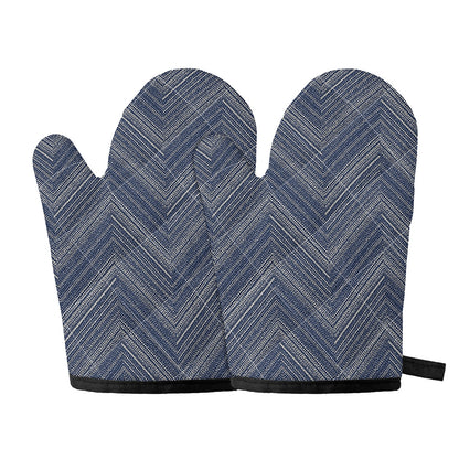 Native Denim Jeans Pattern Print Oven Mitts