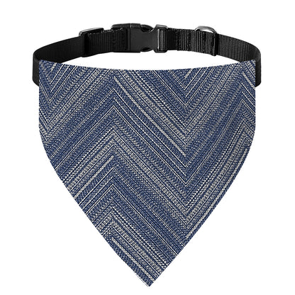 Native Denim Jeans Pattern Print Over The Collar Dog Bandana