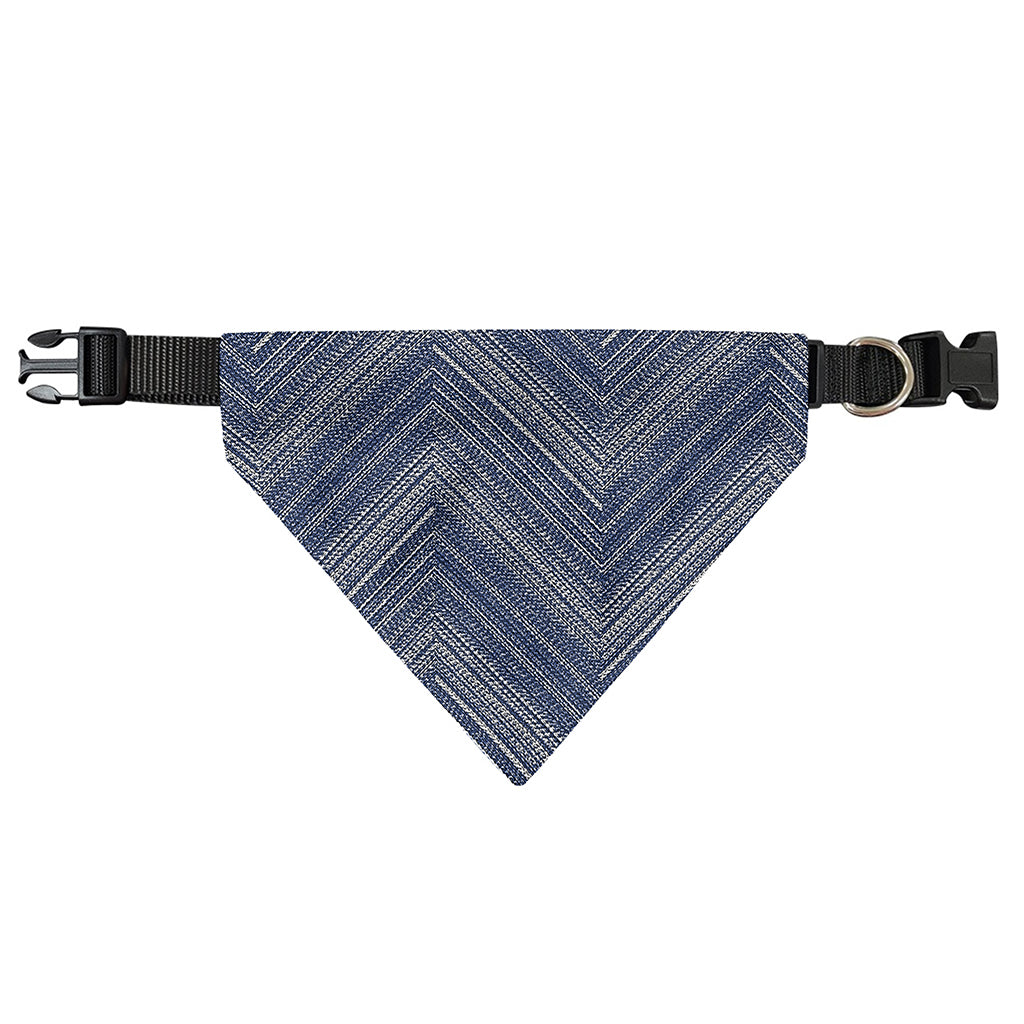 Native Denim Jeans Pattern Print Over The Collar Dog Bandana