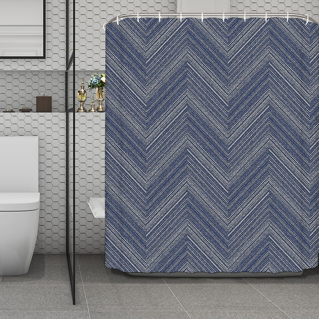 Native Denim Jeans Pattern Print Polyester Shower Curtain