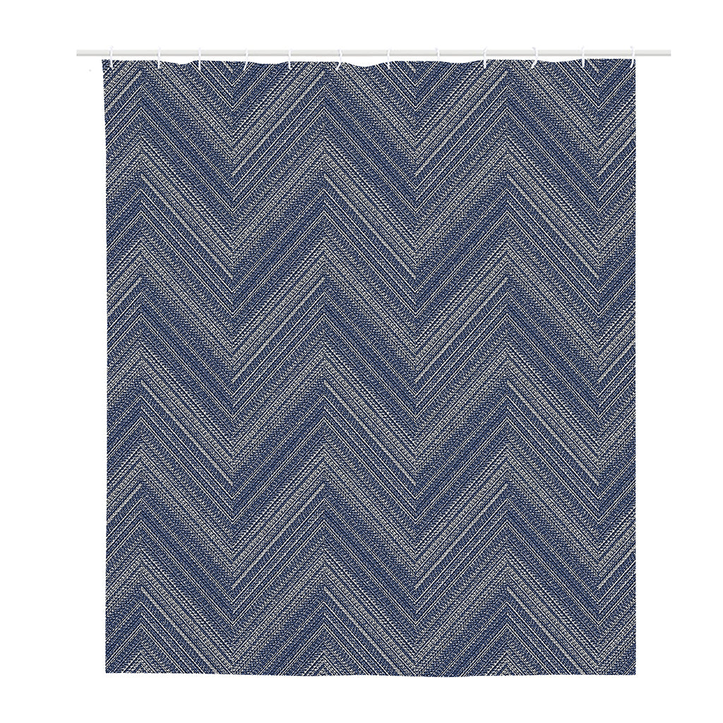 Native Denim Jeans Pattern Print Polyester Shower Curtain