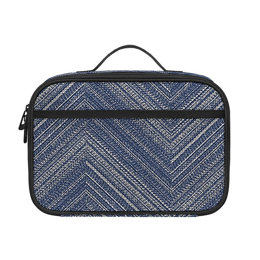 Native Denim Jeans Pattern Print Portable Lunch Bag