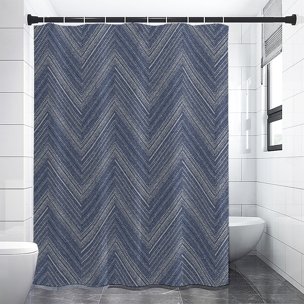 Native Denim Jeans Pattern Print Premium Shower Curtain