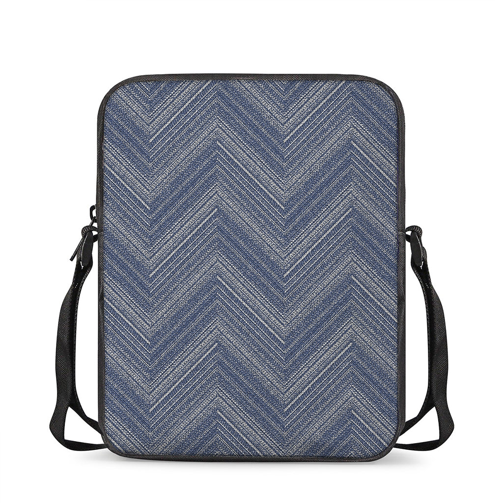 Native Denim Jeans Pattern Print Rectangular Crossbody Bag
