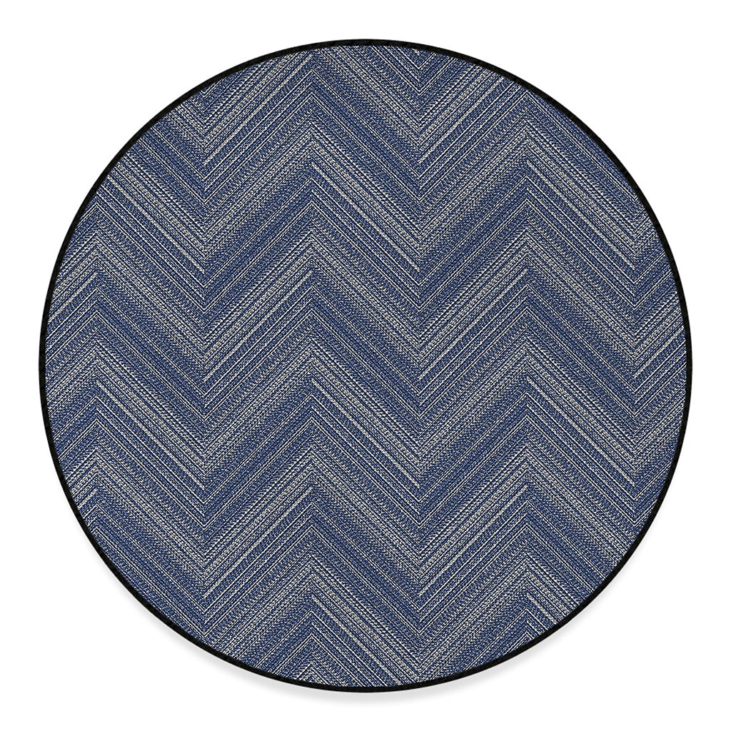 Native Denim Jeans Pattern Print Round Floor Mat
