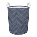 Native Denim Jeans Pattern Print Round Laundry Basket