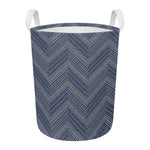 Native Denim Jeans Pattern Print Round Laundry Basket