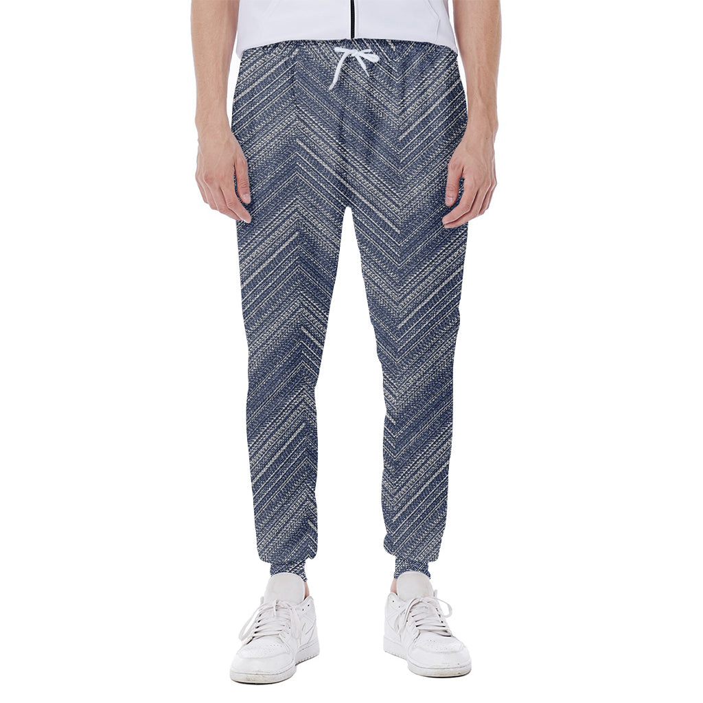 Native Denim Jeans Pattern Print Scuba Joggers