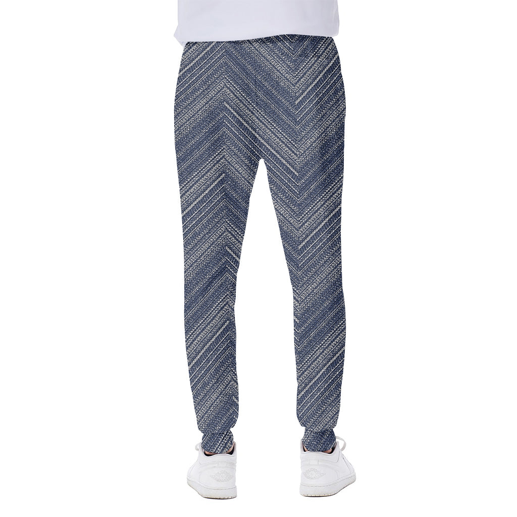 Native Denim Jeans Pattern Print Scuba Joggers