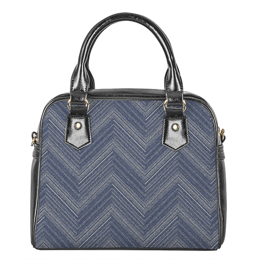 Native Denim Jeans Pattern Print Shoulder Handbag
