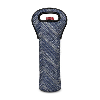 Native Denim Jeans Pattern Print Single Neoprene Wine Tote
