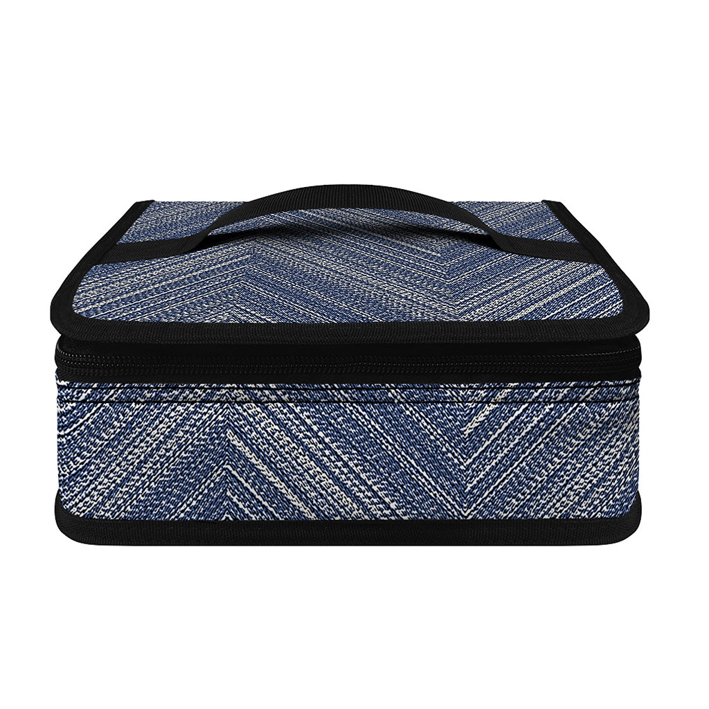 Native Denim Jeans Pattern Print Small Lunch Bag