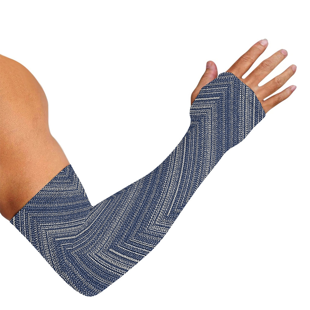 Native Denim Jeans Pattern Print Sun Protection Arm Sleeves