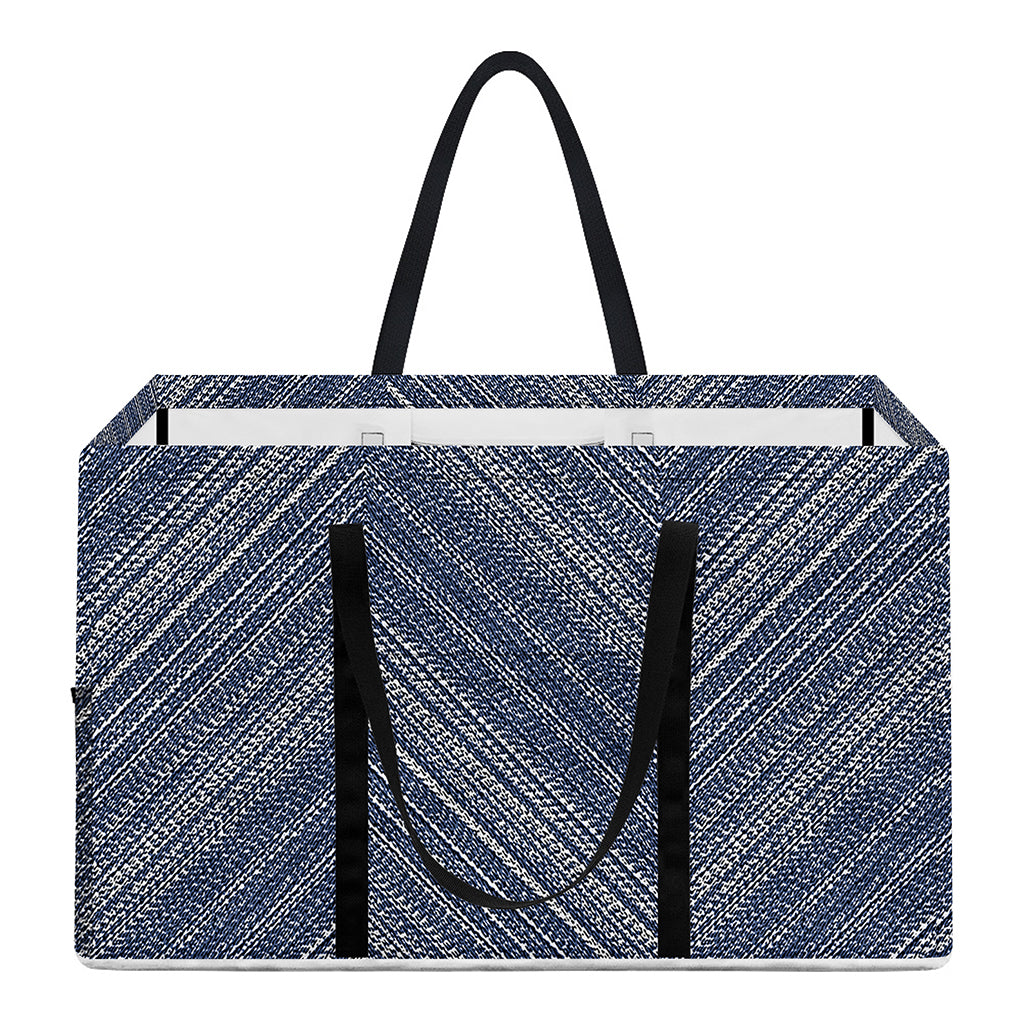 Native Denim Jeans Pattern Print Utility Tote Bag