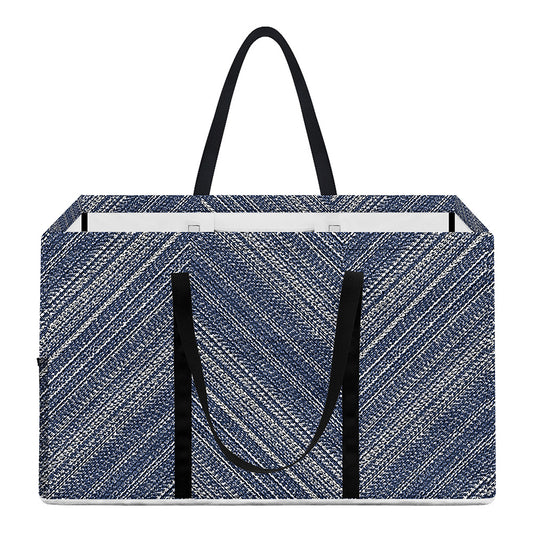 Native Denim Jeans Pattern Print Utility Tote Bag