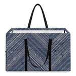 Native Denim Jeans Pattern Print Utility Tote Bag