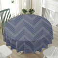 Native Denim Jeans Pattern Print Waterproof Round Tablecloth