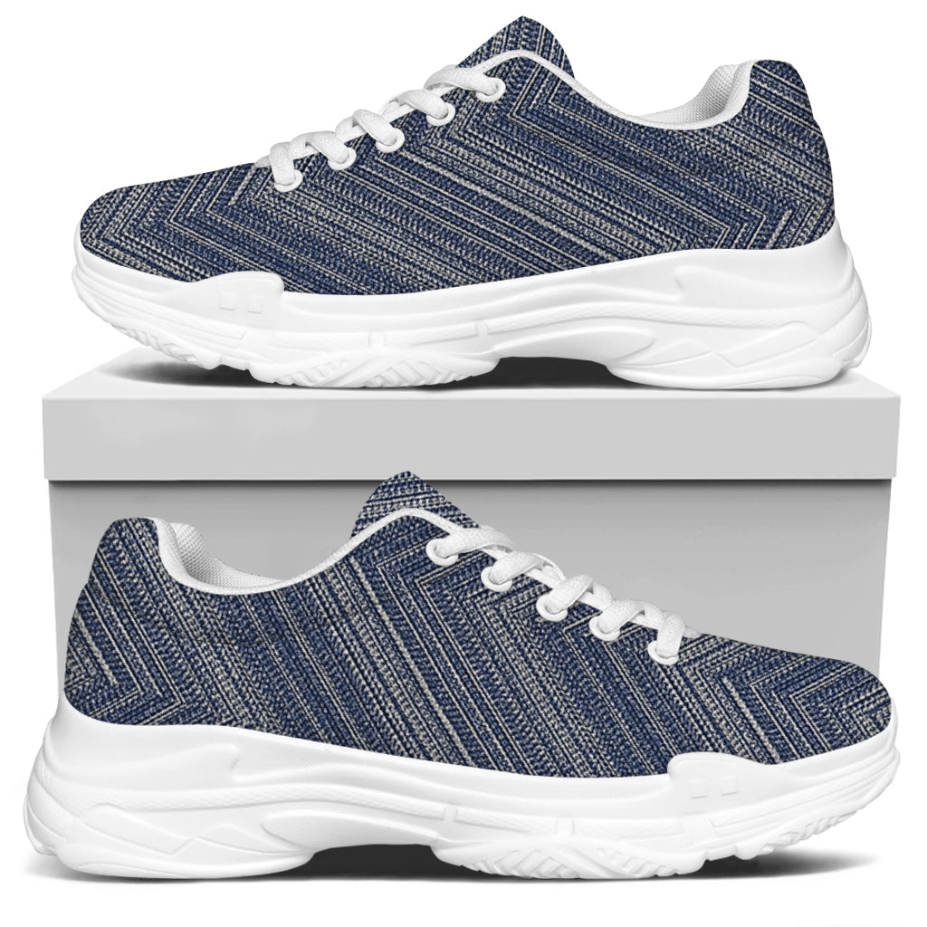 Native Denim Jeans Pattern Print White Chunky Shoes