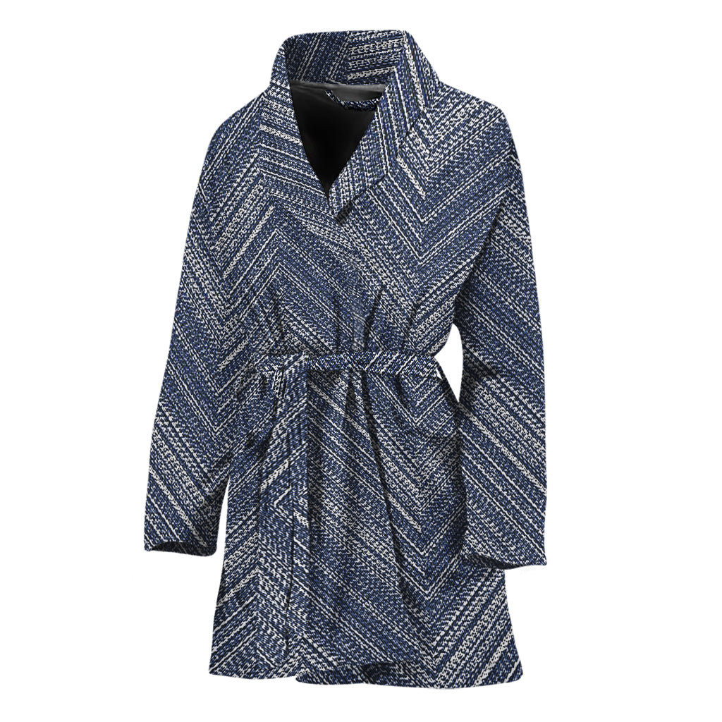 Native Denim Jeans Pattern Print Women's Bathrobe