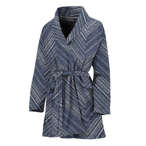 Native Denim Jeans Pattern Print Women's Bathrobe