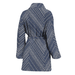 Native Denim Jeans Pattern Print Women's Bathrobe