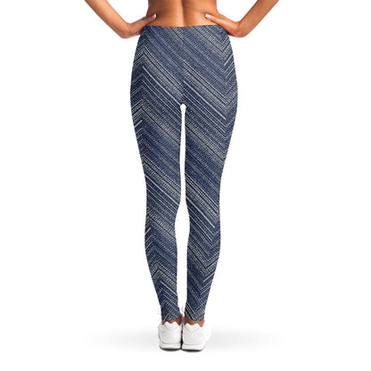 Native Denim Jeans Pattern Print Women's Leggings