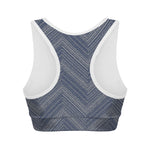 Native Denim Jeans Pattern Print Women's Sports Bra