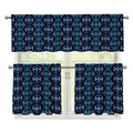 Native Ethnic Pattern Print 3 Piece Kitchen Curtains