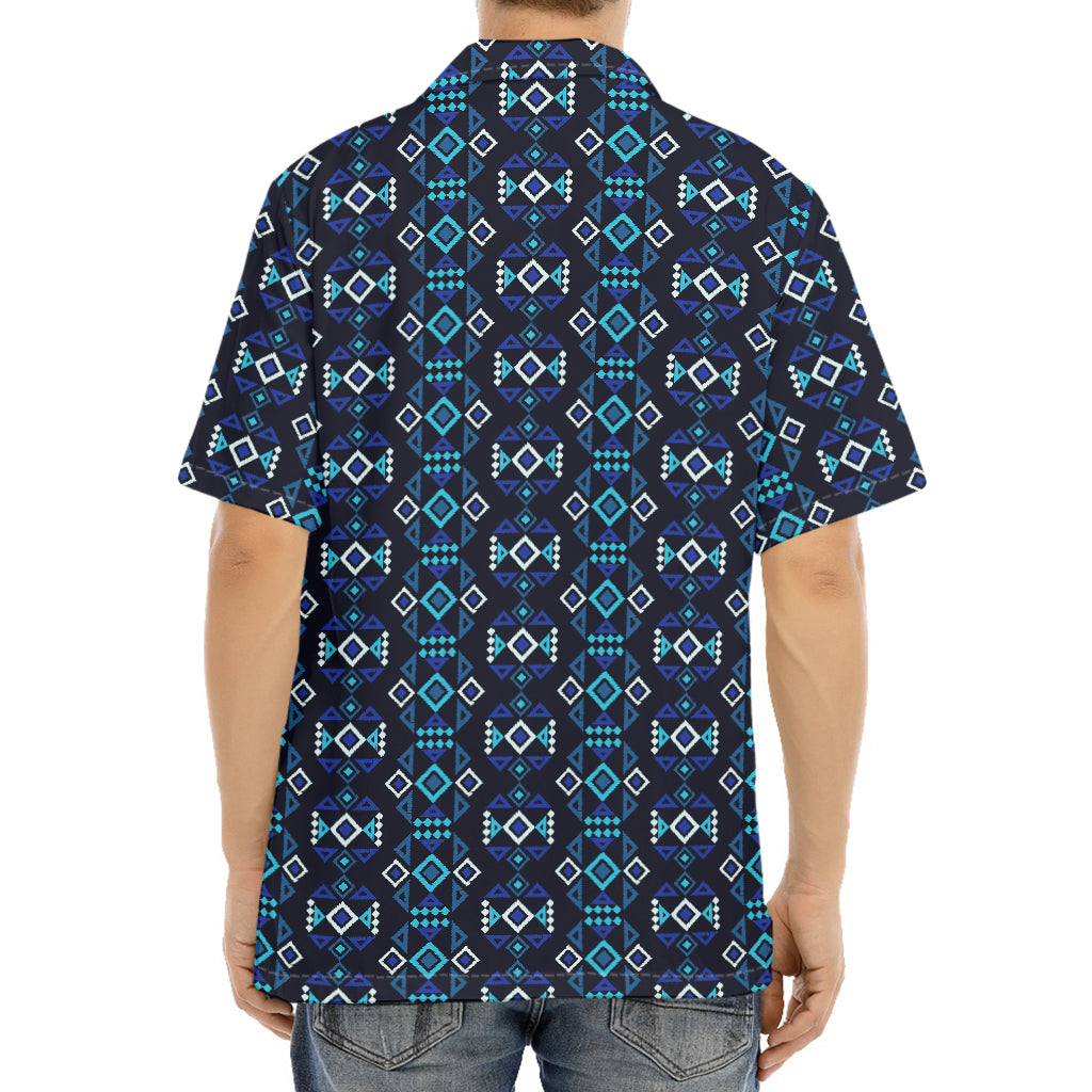 Native Ethnic Pattern Print Aloha Shirt