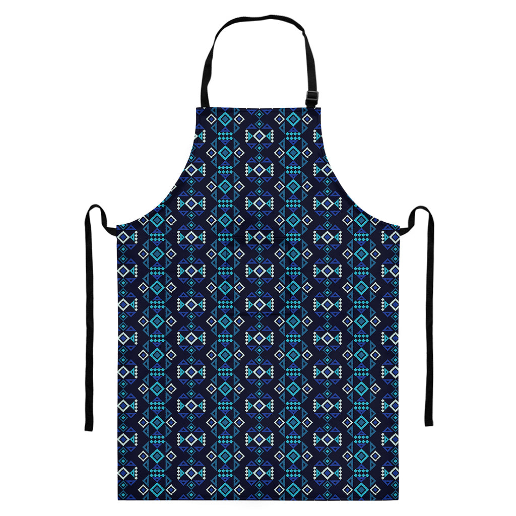 Native Ethnic Pattern Print Bib Apron With Pocket