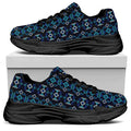 Native Ethnic Pattern Print Black Chunky Shoes