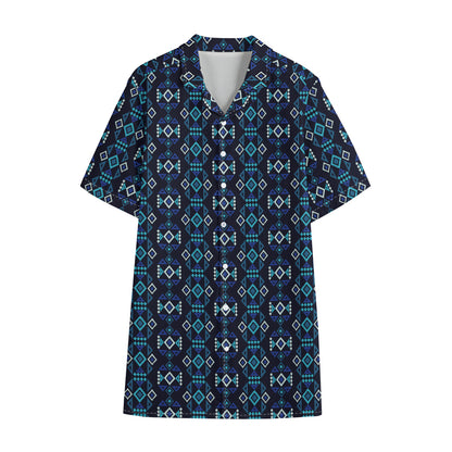 Native Ethnic Pattern Print Cotton Hawaiian Shirt