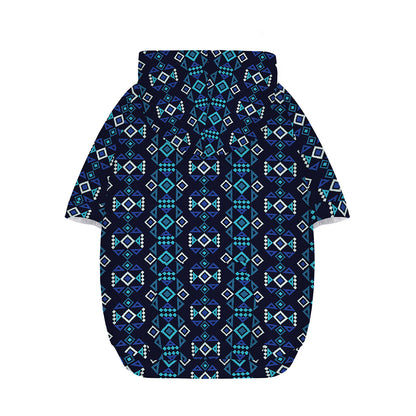 Native Ethnic Pattern Print Dog Zip Up Hoodie