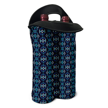 Native Ethnic Pattern Print Double Neoprene Wine Tote