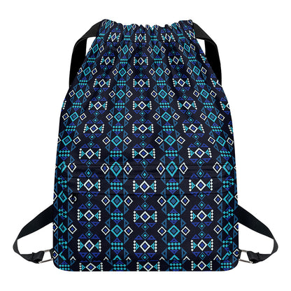 Native Ethnic Pattern Print Drawstring Backpack